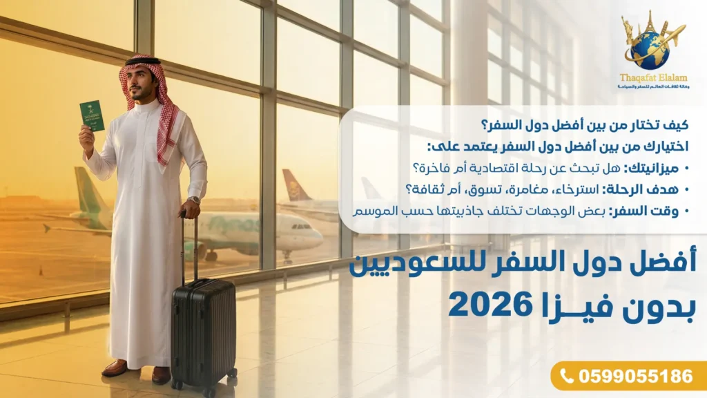 أرخص دول السفر للسعوديين بدون فيزا 2026